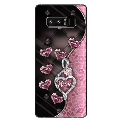 To The Moon And Back Rose Gold - Personalized Mother's Day Grandma Phone Case