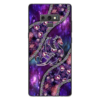 Lovely Purple Dragon 3D Pattern Printed Phone Case