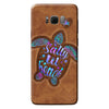 Salty Lil&#39; Beach - Turtle Personalized Leather Pattern Print Phone Case