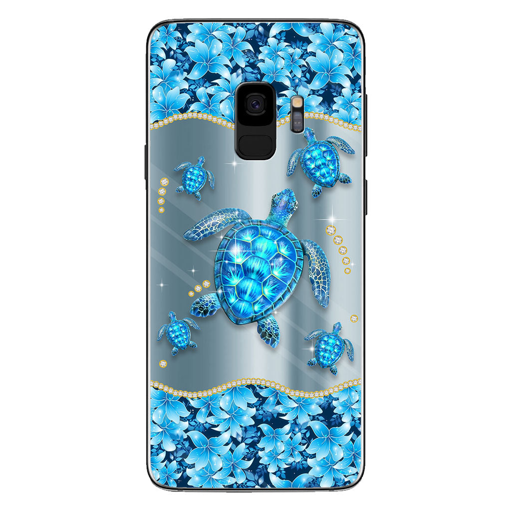 Blue Sea - Personalized Turtle Phone Case