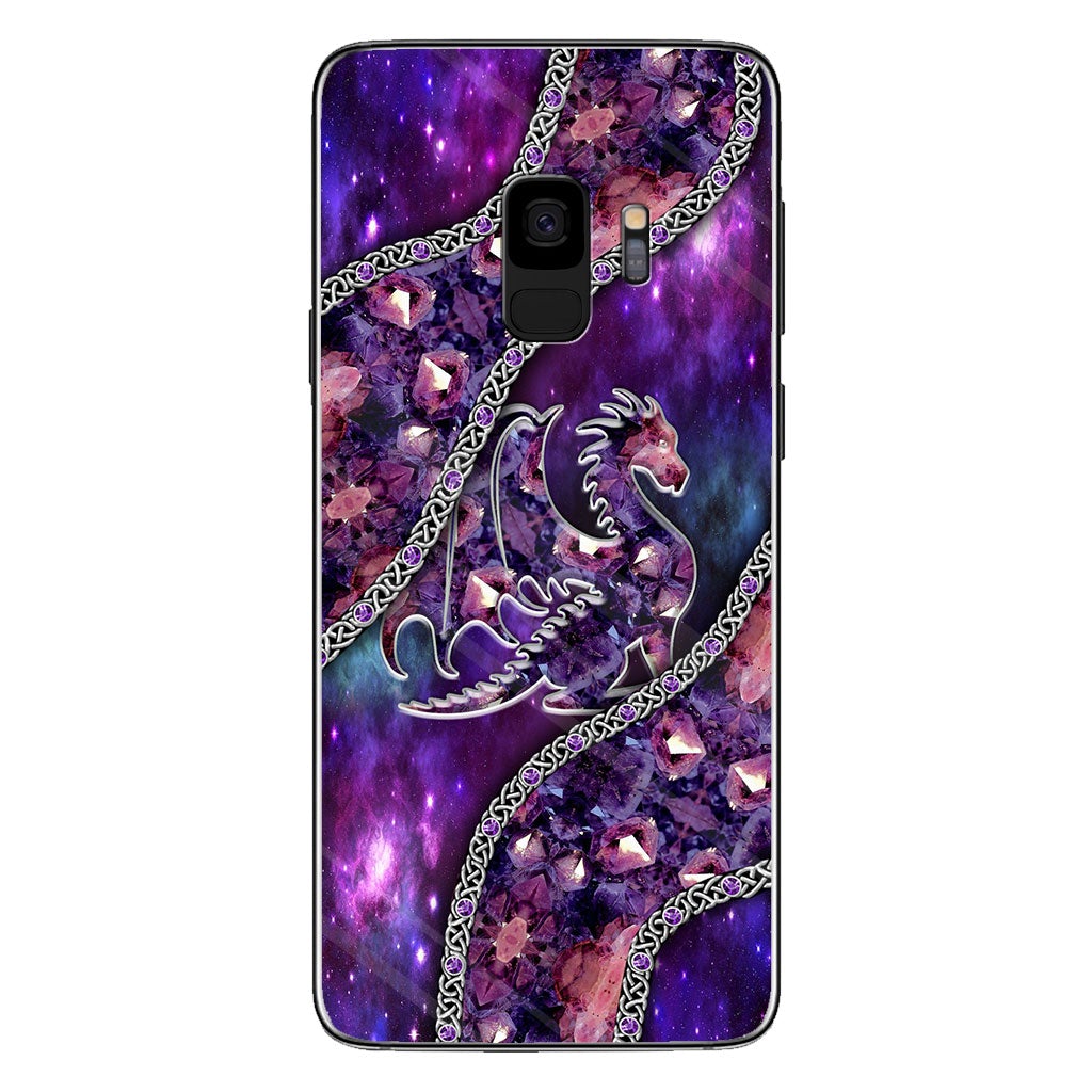 Lovely Purple Dragon 3D Pattern Printed Phone Case