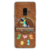 Don&#39;t Mess With Grandmasaurus - Personalized Mother&#39;s Day Phone Case With Leather Pattern Print