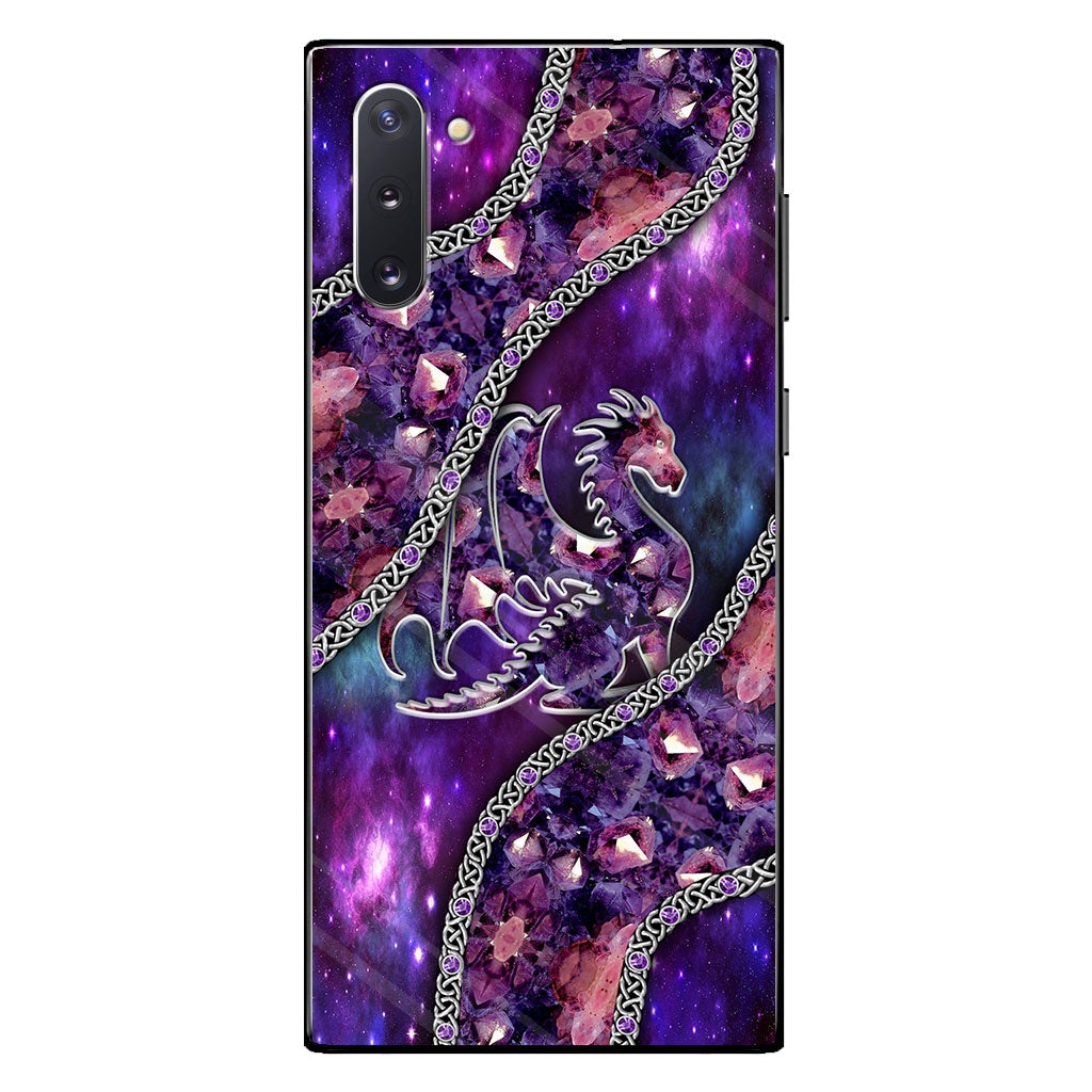 Lovely Purple Dragon 3D Pattern Printed Phone Case