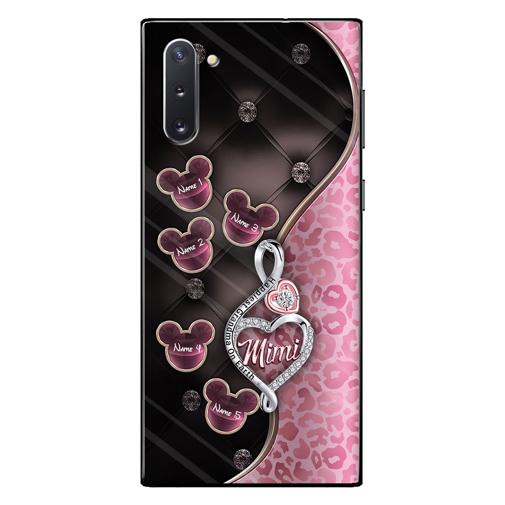 Happiest Grandma On Earth Rose Gold - Personalized Mother's Day Phone Case