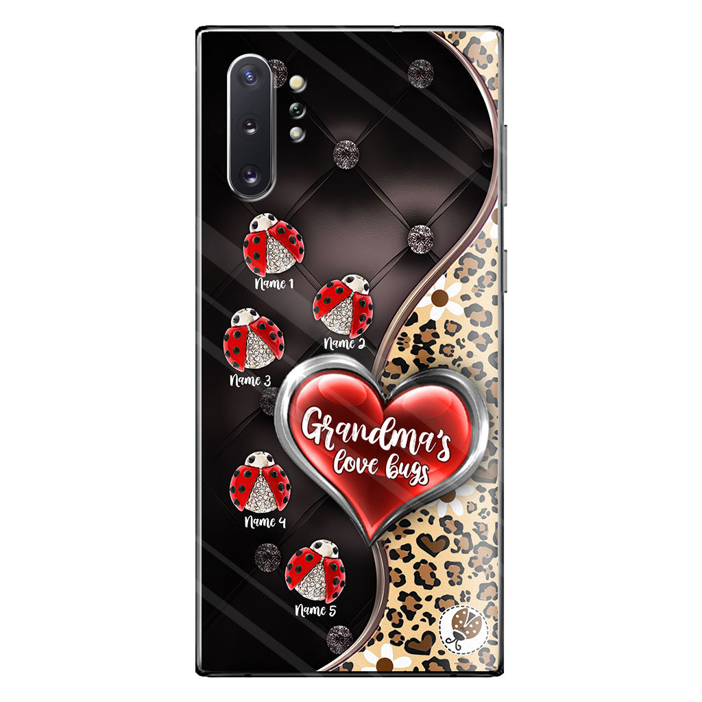 Grandma's Love Bugs - Personalized Mother's Day Grandma Phone Case With 3D Pattern Print