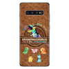 Don&#39;t Mess With Grandmasaurus - Personalized Mother&#39;s Day Phone Case With Leather Pattern Print