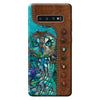 Owl Personalized Leather Pattern Print Phone Case