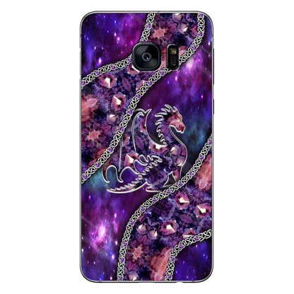 Lovely Purple Dragon 3D Pattern Printed Phone Case