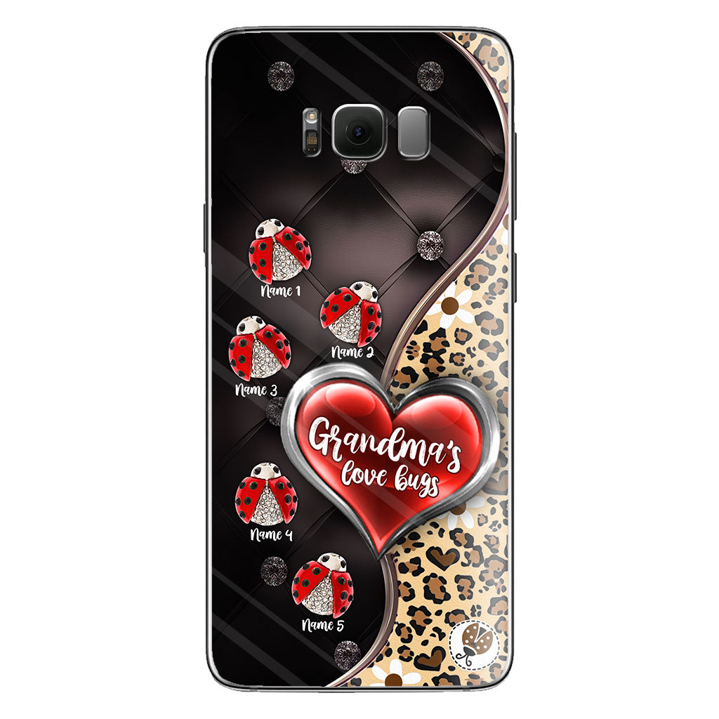 Grandma's Love Bugs - Personalized Mother's Day Grandma Phone Case With 3D Pattern Print