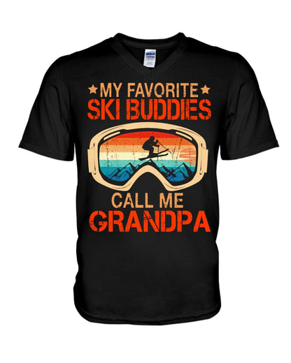 My Favorite Ski Buddies Call Me Grandpa Vintage - Skiing T-shirt and Hoodie 0921