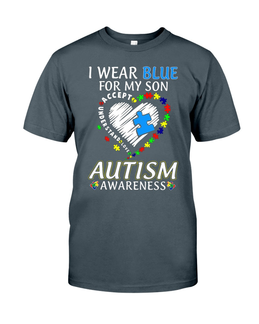 I Wear Blue For My Son - Autism Awareness T-shirt and Hoodie 0921