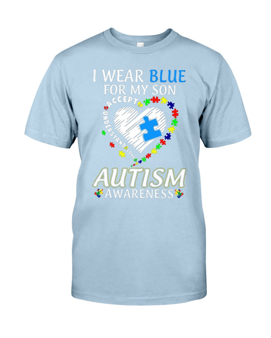 I Wear Blue For My Son - Autism Awareness T-shirt and Hoodie 0921