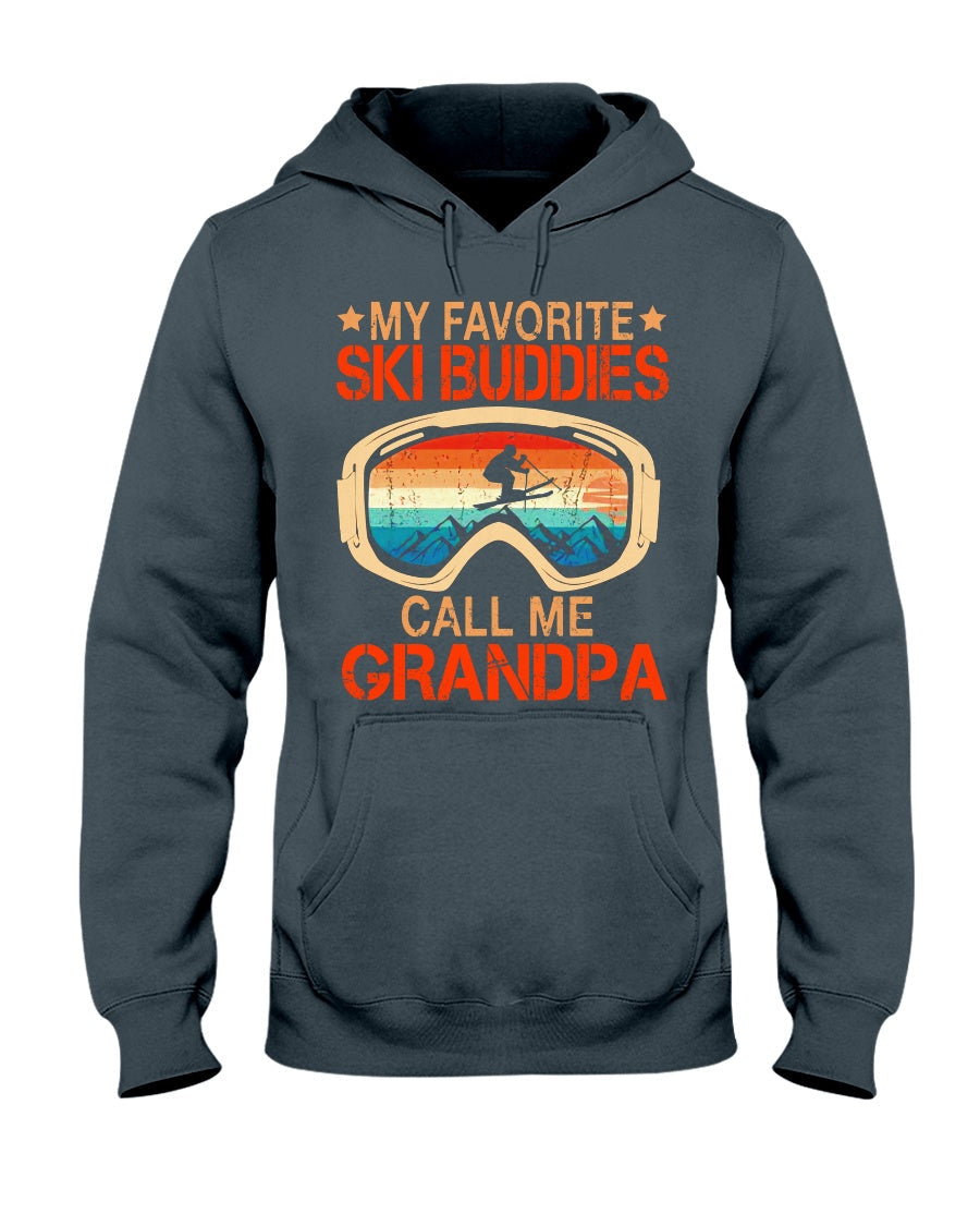 My Favorite Ski Buddies Call Me Grandpa Vintage - Skiing T-shirt and Hoodie 0921